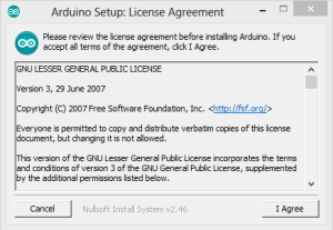 Arduino Setup Agreement