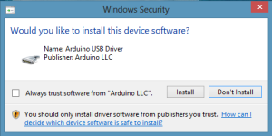 Arduino Windows Security